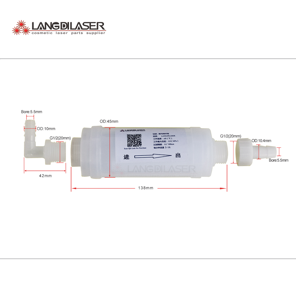 Industrial Laser Machine Hair Removal - Diodenlaser-Wasserfiltersystem für Diodenlaser-Haarentfernungsmaschinenzubehör, industrieller Wasserfilter für