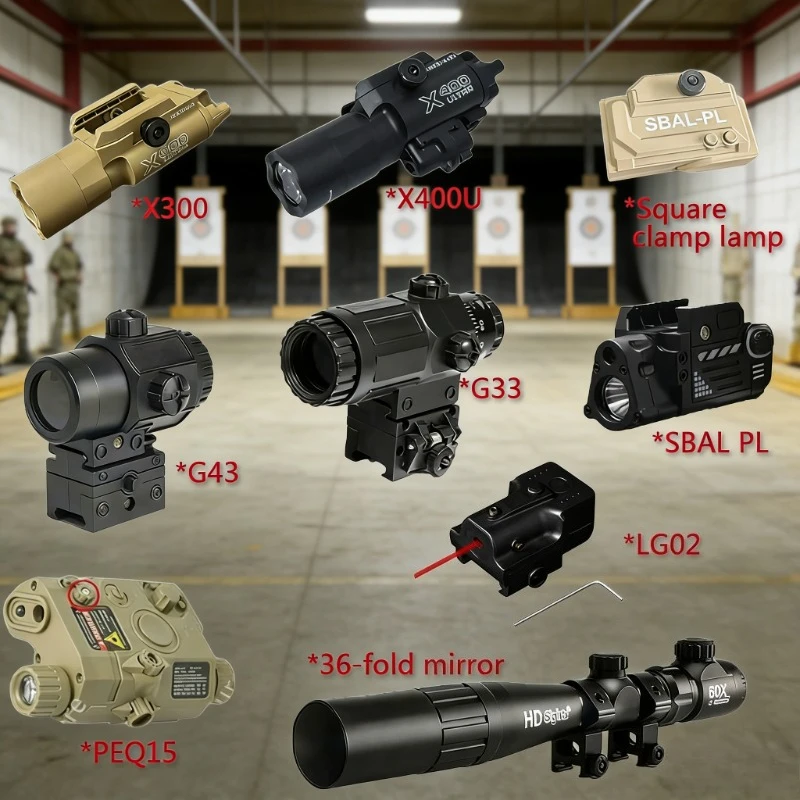Industrial Laser Gun - G33/G43/X300/X400U/PEQ-15/LG02 CS-Spiel Taktische Laser-Taschenlampe 20mm Schiene